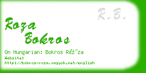 roza bokros business card